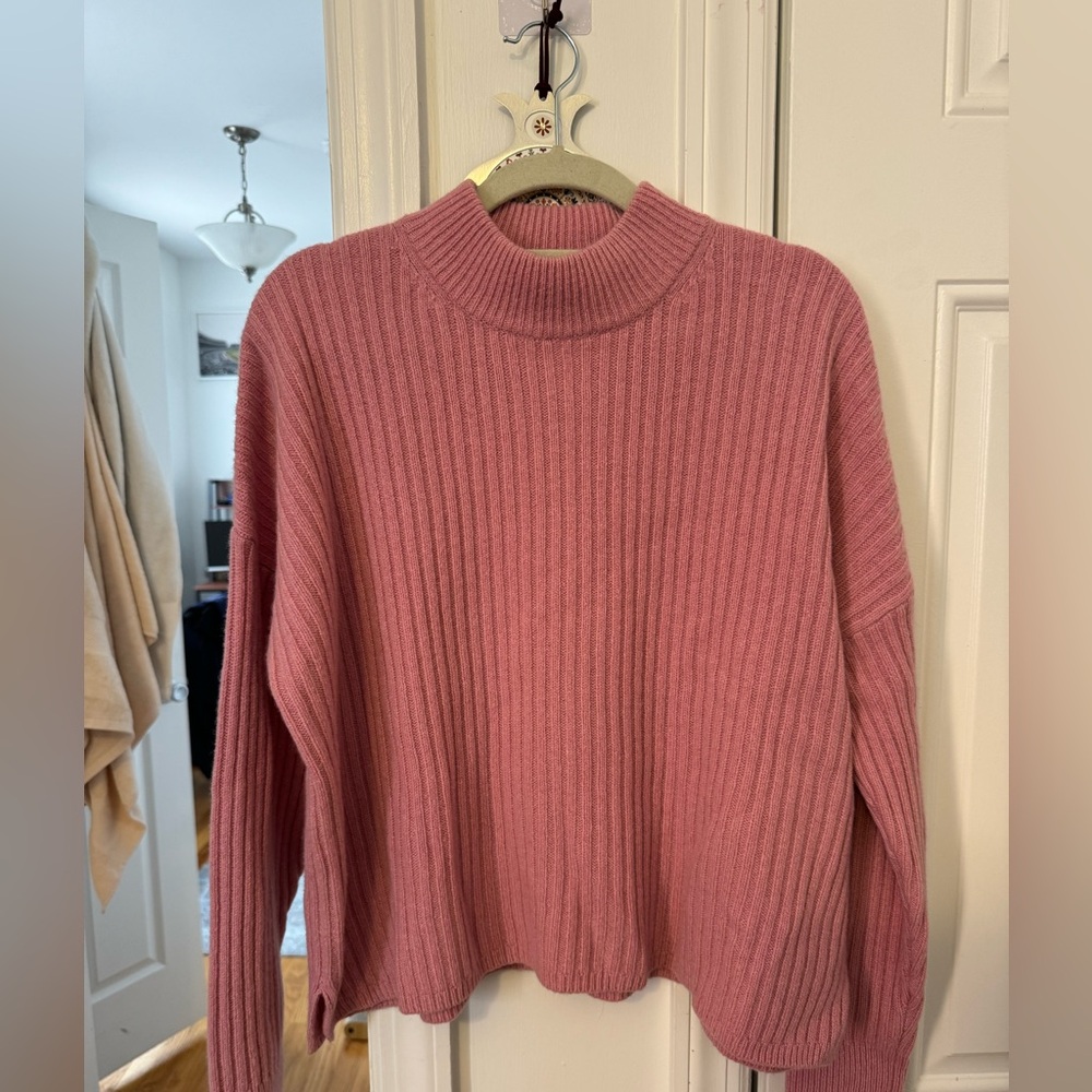 Madewell Pink Ribbed Cashmere Sweater - UNWORN
